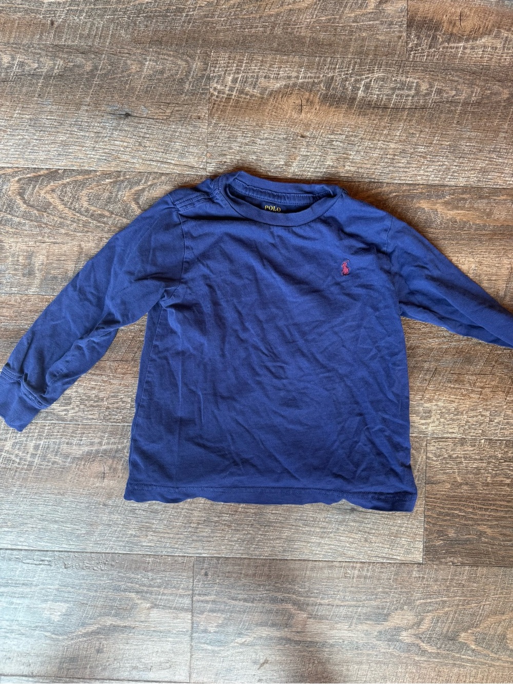 3TPolo by Ralph Lauren Navy Long-Sleeve Tee with Red Pony